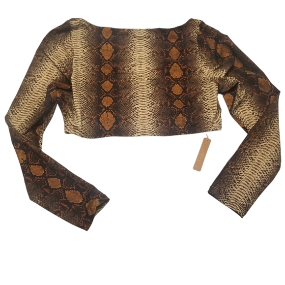 SKIMS Swim Long Sleeve Shrug Swim Top Desert Snake Print 2X NWT - Picture 4 of 6